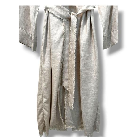 🌿 Zara Frayed Rustic Trench Coat – Size XS/S – NEW - Picture 7 of 10